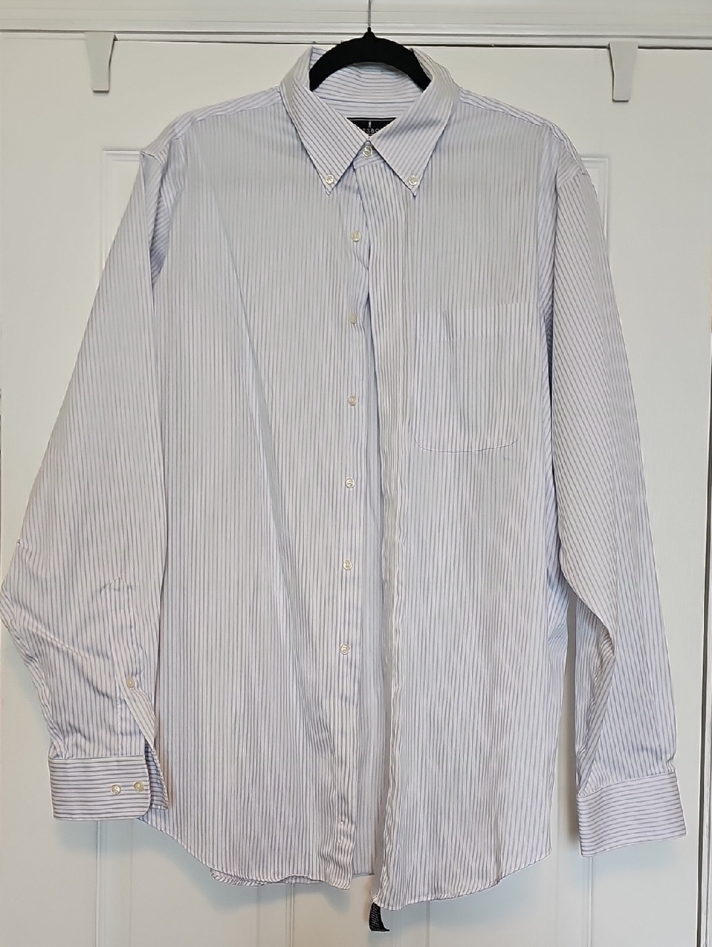 Classic Light Blue Pinstripe Button-Down Shirt
